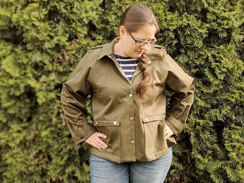 Andie A Anorak PDF Sewing Pattern Jacket Pattern Rain Etsy