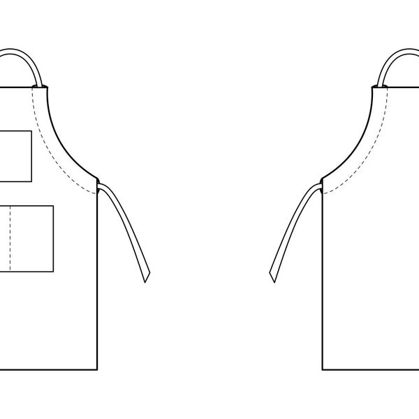 Schürze PDF Schnittmuster - Backmuster, Schürze Schürze, Taschenschürze, Schürze Schnittmuster, Backen PDF, Schnelles Schürzenmuster