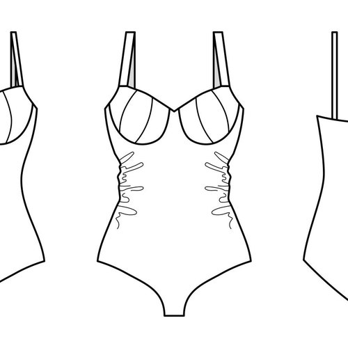 Classic Swimsuit PDF Sewing Pattern Swimsuit Pattern One - Etsy