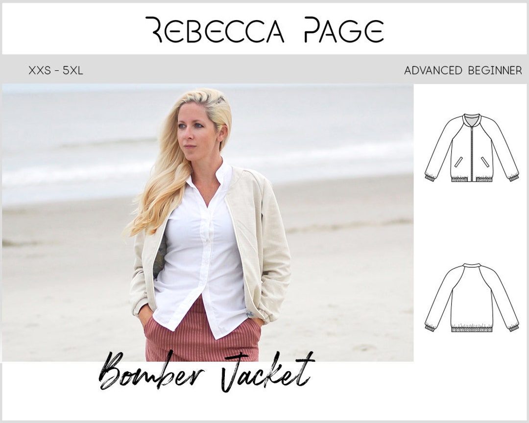 Bomber Jacket PDF Sewing Pattern Jacket Pattern, Bomber Pattern, Bomber ...