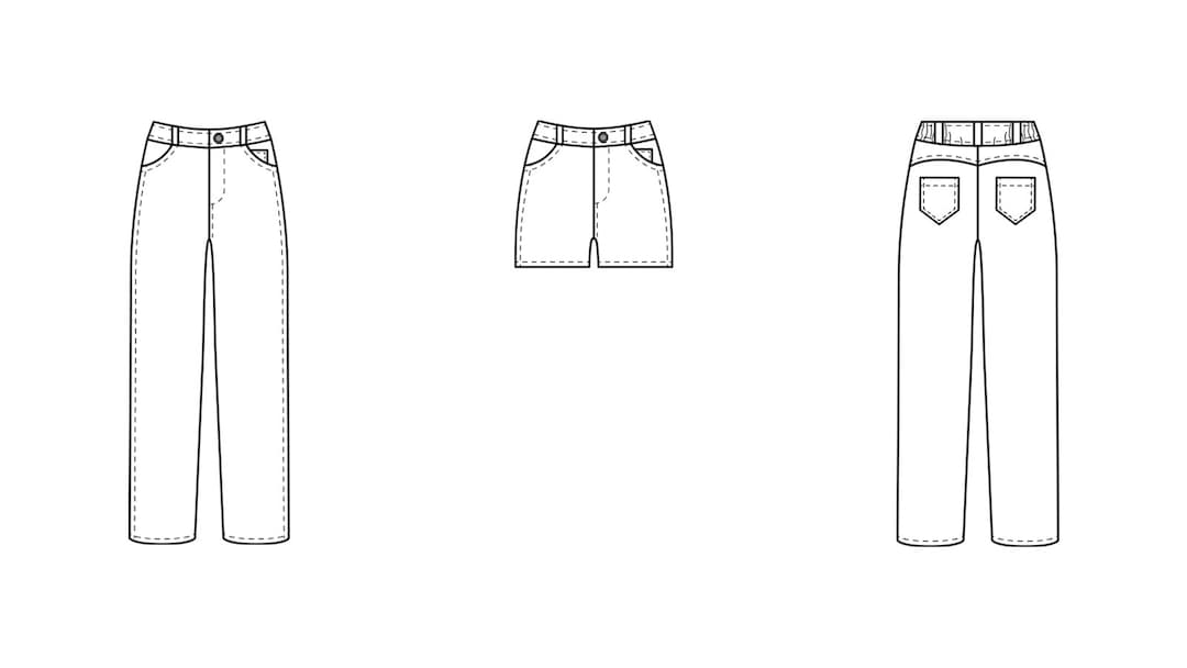 Joey Jeans PDF Sewing Pattern Bottoms Pattern Kids Jeans - Etsy