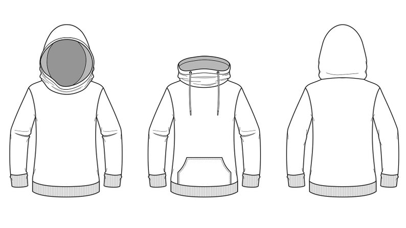 Comfy Cowl Hoodie PDF Sewing Pattern Sweater Pattern Comfy - Etsy