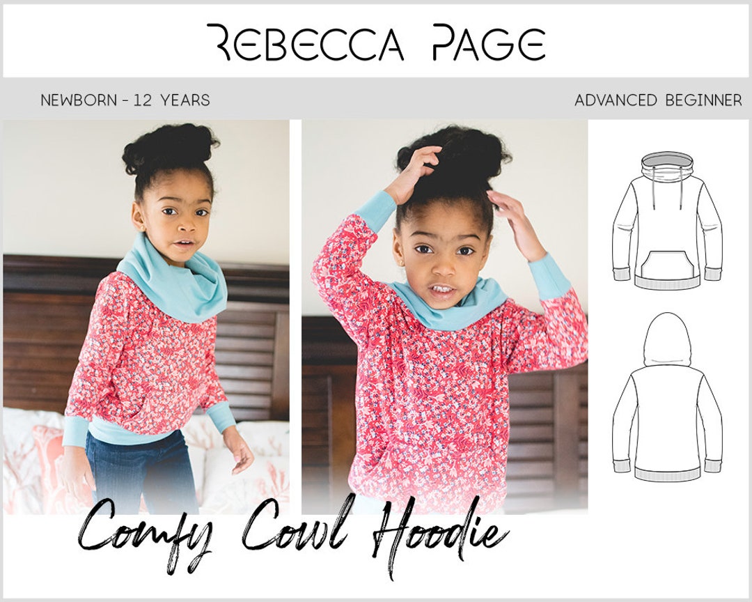 Comfy Cowl Hoodie PDF Sewing Pattern Sweater Pattern, Comfy Hoodie ...