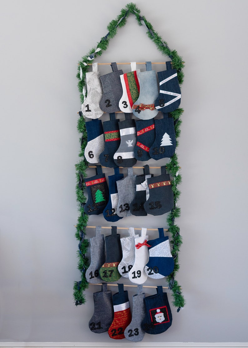 Stocking Advent Calendar PDF Sewing Pattern three optional Etsy