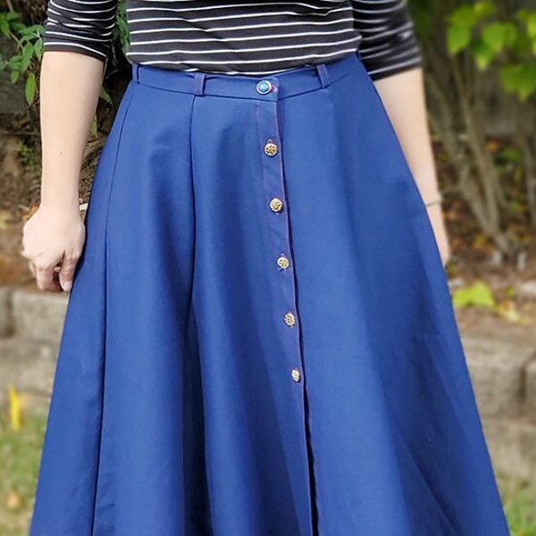 Sonia Skirt PDF Sewing Pattern - Stylish Pattern, Sonia Skirt Pattern, Button Skirt Pattern, Skirt Sewing Pattern, Stylish PDF, Pretty Skirt