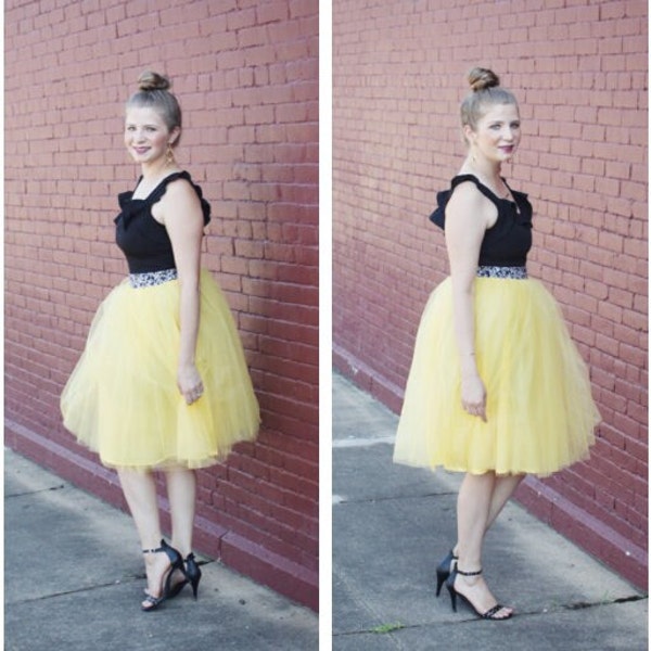Tiered Tulle Skirt With Geometric Detailing