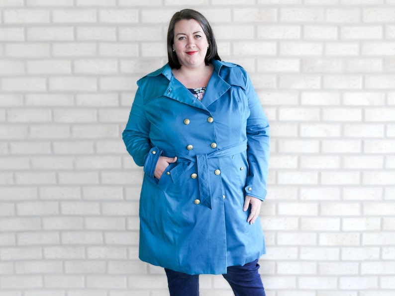 Taylor Trench Coat PDF Sewing Pattern, Coat Pattern, Classic Outerwear Pattern.