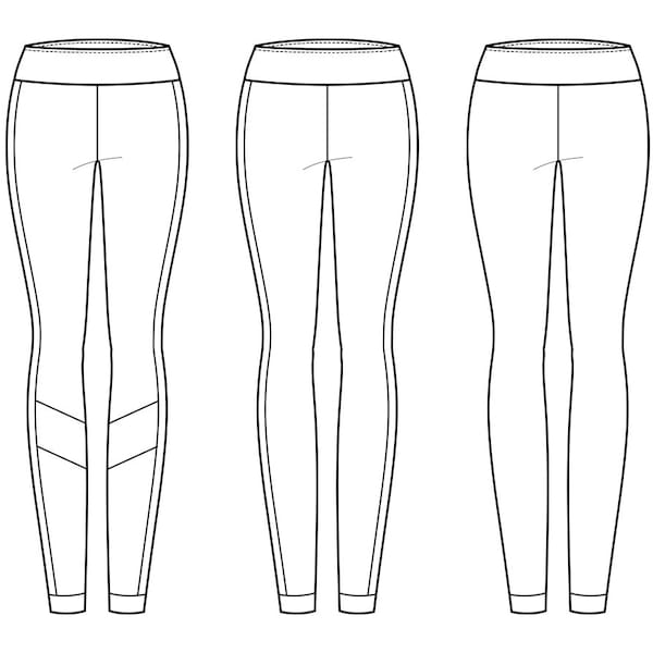 Lily Leggings PDF Schnittmuster - Hose Schnittmuster, Benutzerdefinierte Leggings, Sportliche Muster, Leggings Muster, Hosen PDF, Sportliche Hose, Schnell Nähen