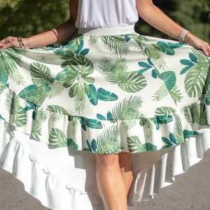 Ruffled High Low Skirt PDF Sewing Pattern - Skirt Pattern, Ruffle Skirt Pattern, Hi-Low Skirt Pattern, Skirt Sewing Pattern, Skirt PDF, Fun