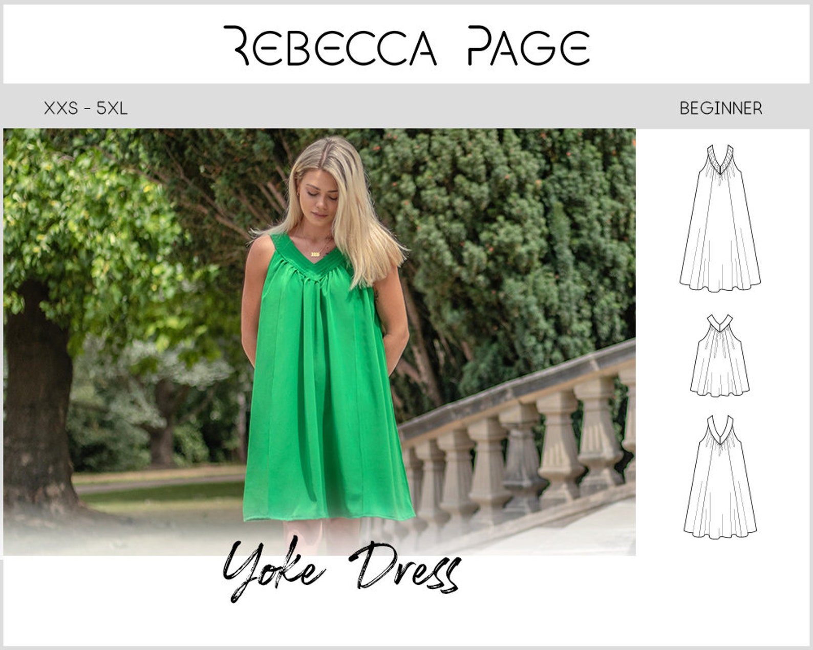 Yoke Dress PDF Sewing Pattern Yoke Dress Pattern Flowy Etsy UK