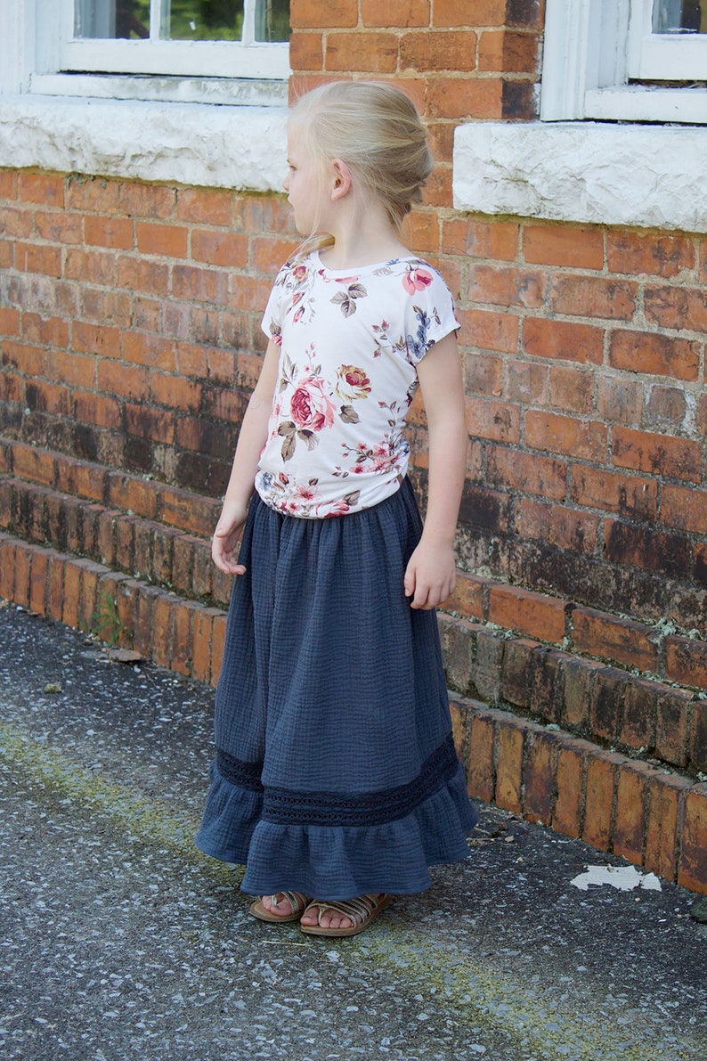 Isabella Childrens Maxi Skirt PDF Sewing Pattern Newborn | Etsy