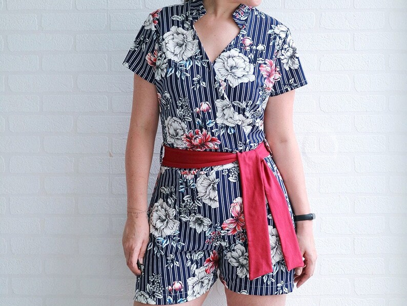 Jenna Jumpsuit PDF Sewing Pattern Romper Pattern, Jumpsuit Pattern, Collar Romper, Outfit Pattern, Romper PDF, Fun Outfit Pattern, Fun Sew