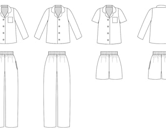 Family PJs – Men’s Pajamas PDF Sewing Pattern - PJs Pattern, Family PJs Pattern, Comfy PJs Pattern, PJs Sewing Pattern, PJs PDF, Easy PJs