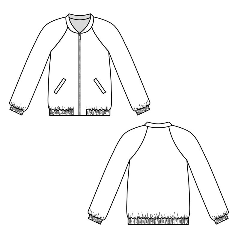 Children's Bomber Jacket PDF Sewing Pattern Newborn to Etsy
