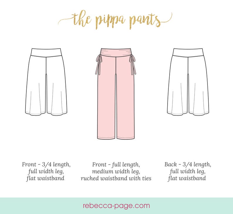 The Pippa Pants A Stretch Pants PDF Pattern XXS to 5XL | Etsy
