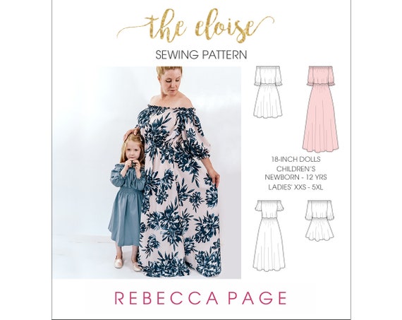 off the shoulder maxi dress pattern