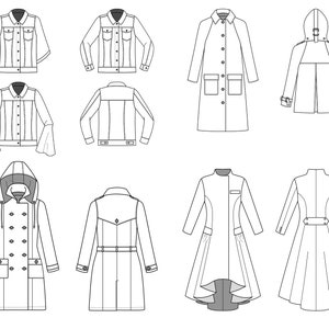 BUNDLE the Ultimate Coat Collection PDF Sewing Pattern - Etsy