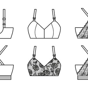 Racerback Bralette PDF Sewing Pattern Bra Pattern, Comfy Bralette,  Racerback Pattern, Lingerie Pattern, Bra PDF, Comfy Bra Pattern, Comfy 