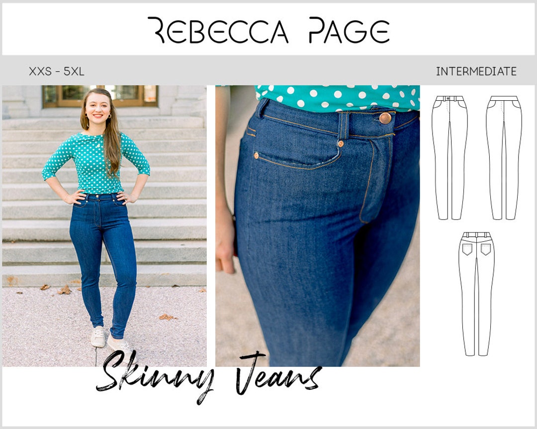 Skinny Jeans PDF Sewing Pattern Jeans Pattern, Skinny Jeans Pattern