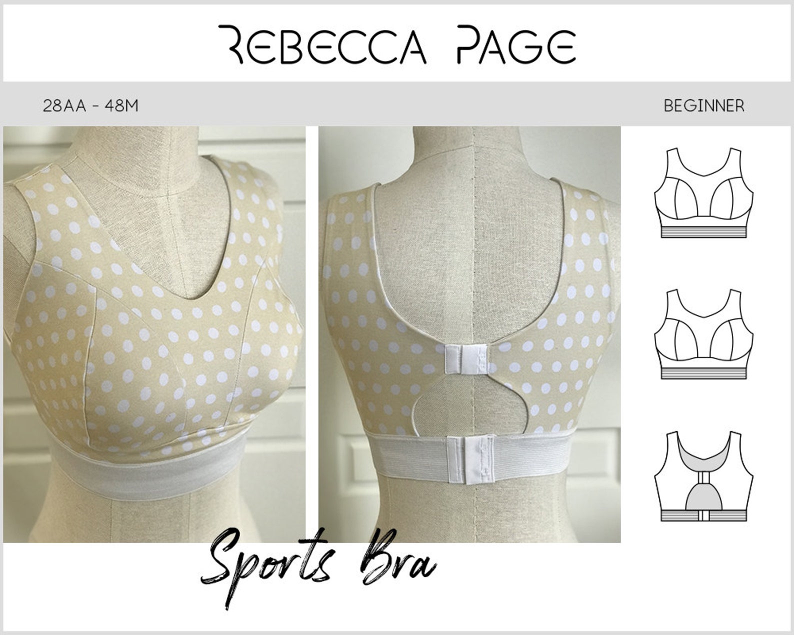 Sports Bra PDF Sewing Pattern Bra Pattern Sports Bra Etsy UK