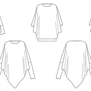 Dreamy Drape PDF Sewing Pattern - Blouse Pattern, Drape Top Pattern, Batwing Top Pattern, Top Sewing Pattern, Blouse PDF, Cute Top Pattern