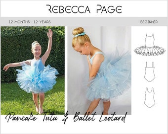 Children’s Pancake Tutu and Ballet Leotard PDF Sewing Pattern - Tutu Pattern, Childs Tutu Pattern, Ballet Skirt Pattern, Skirt Sewing Patter