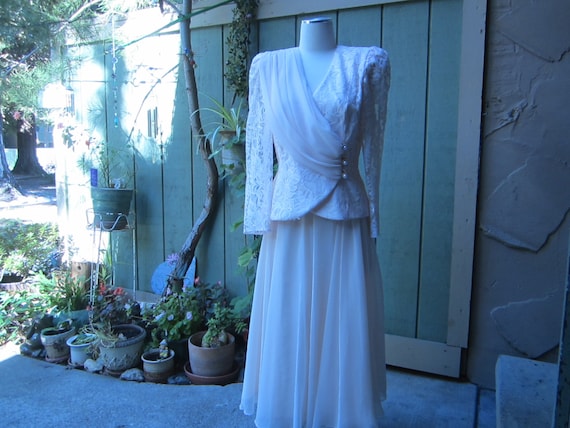 Vintage Michael Marcella Ltd. Lace & Chiffon Skirt