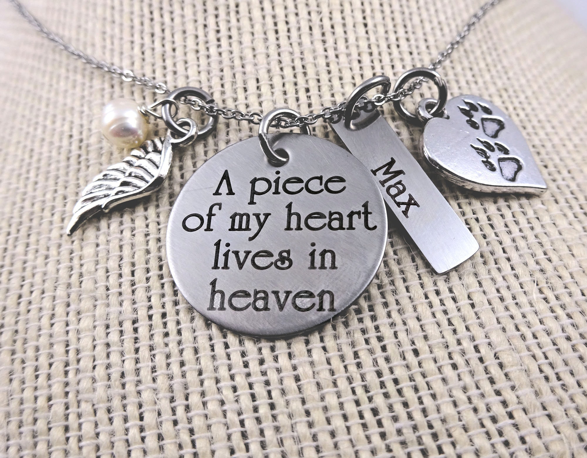A piece of my 2024 heart lives in heaven necklace