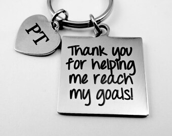 Physical Therapist Gift Keychain, Thank You Gift, Physical Therapy, Therapist Gift, Therapist Keychain, Custom Physical Therapist, PT, DPT.