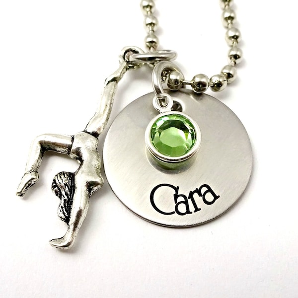 Gymnastics Necklace • Gymnastics Gifts • Gymnastic Jewelry • Girl Gift • Gymnast Jewelry • Personalized Gymnastics gift - Gift for Her
