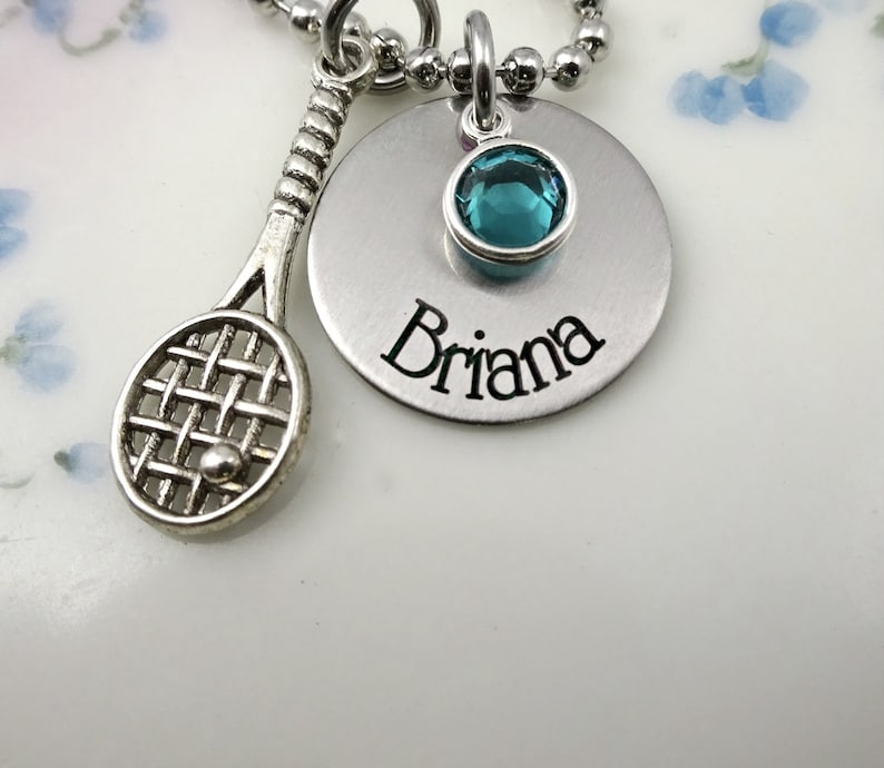 Tennis Necklace Tennis Player Gift Tennis Jewelry Girl Etsy