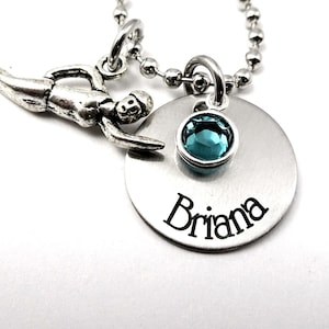 Swimmer Necklace, Gifts for Swimmers, Swimming Necklace, Swimming Jewelry, Swimmer Gift, Swim Jewelry