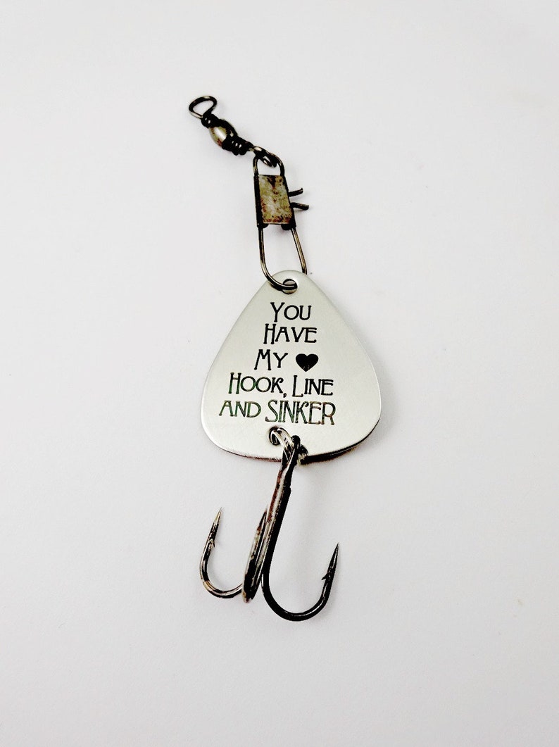 You Have My Heart Hook Line Sinker Engraved Fishing Lure Etsy - 