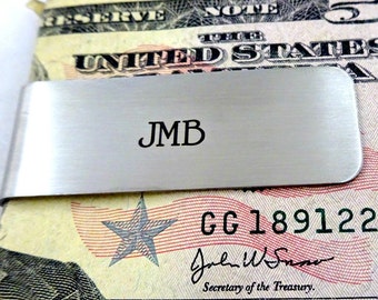 Monogram  Initials MONEY CLIP - Custom Men's Gift - Spouse - Husband - Father - Dad - Christmas Gift -  Wedding -  Father's day