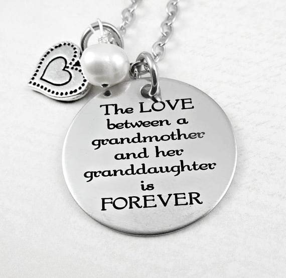 Love between a grandmother and granddaughter necklace deals