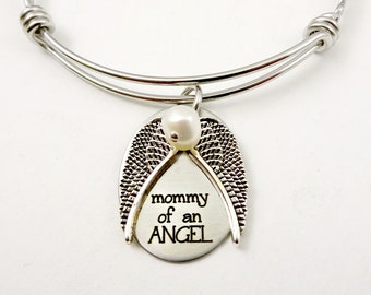 Memorial Bracelet - Mommy of An Angel - Baby Loss - Miscarriage Jewelry - Loss Jewelry - Stillborn Loss - Remembrance Jewelry