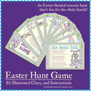Easter Egg Treasure Hunt Game - Instant Download