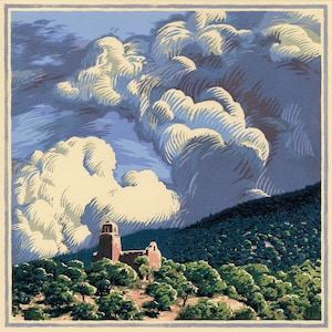 Trinchera Sky, 8 block woodcut, signed edition of 36.