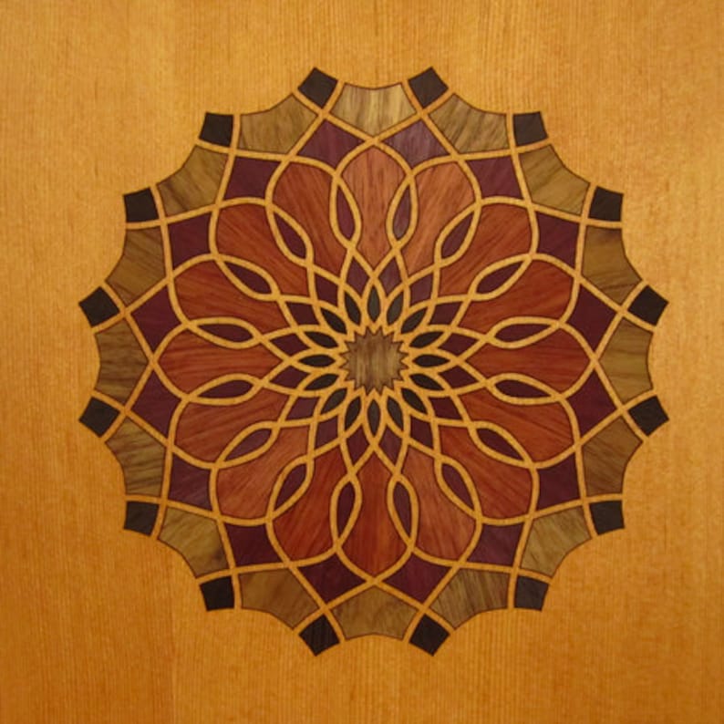 Wood Laser Marquetry Inlay Wood Puzzle DIY Wood Craft Kit Etsy New