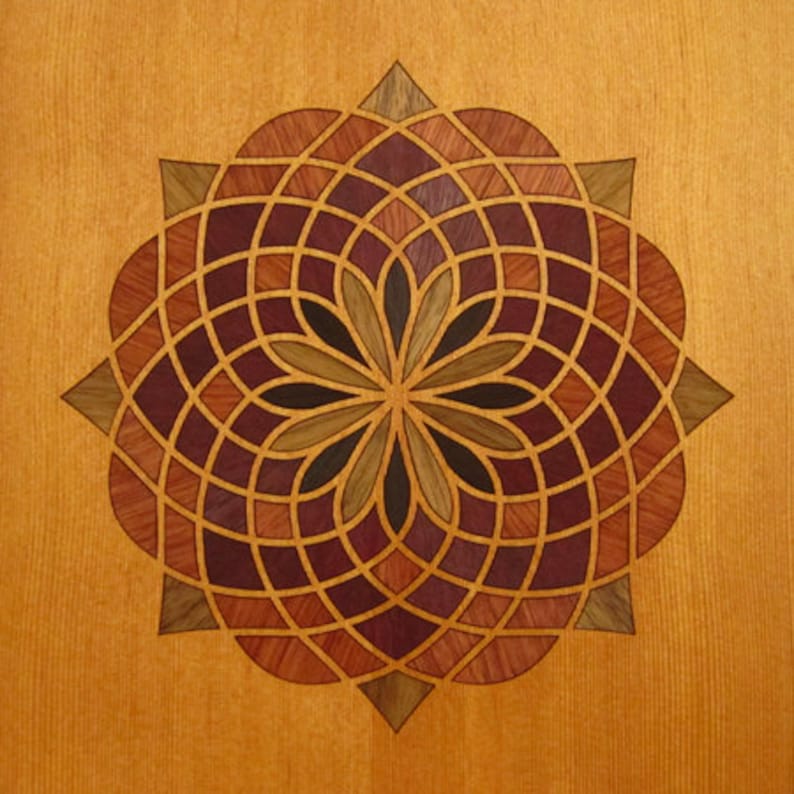 Wood Laser Marquetry Inlay wood puzzle DIY Wood Craft Kit Etsy