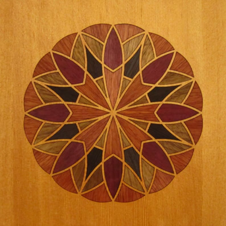 Wood Laser Marquetry Inlay Wood Puzzle DIY Wood Craft Kit Etsy