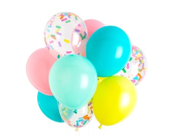 Ice Cream Balloons, Ice Cream Party Decorations, Sprinkle Balloons, Handmade with Happiness® in the USA