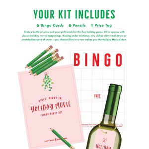 Christmas Bingo, Holiday Movie Bingo, Christmas Movie Bingo, Secret Santa Gift, Holiday Hostess Gift, White Elephant Gift