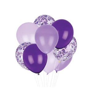 Valentine&#39;s Day Balloons, Purple Lavender Lilac (12 Balloons) - Handmade with Happiness® in the USA - Grape Soda Balloons