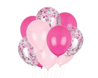 Bubblegum Balloons (12 Balloons) - Handmade with Happiness® in the USA - Pink Balloons - Pink Birthday Party - 11 inch balloons