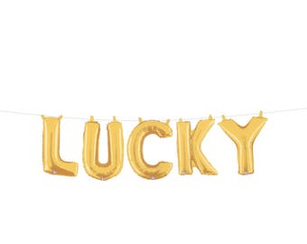 Lucky Banner, Lucky Balloon Banner, St Patricks Day Balloons, St Patricks Day Decorations, St Pattys Day Banner, St Patricks Day Decor