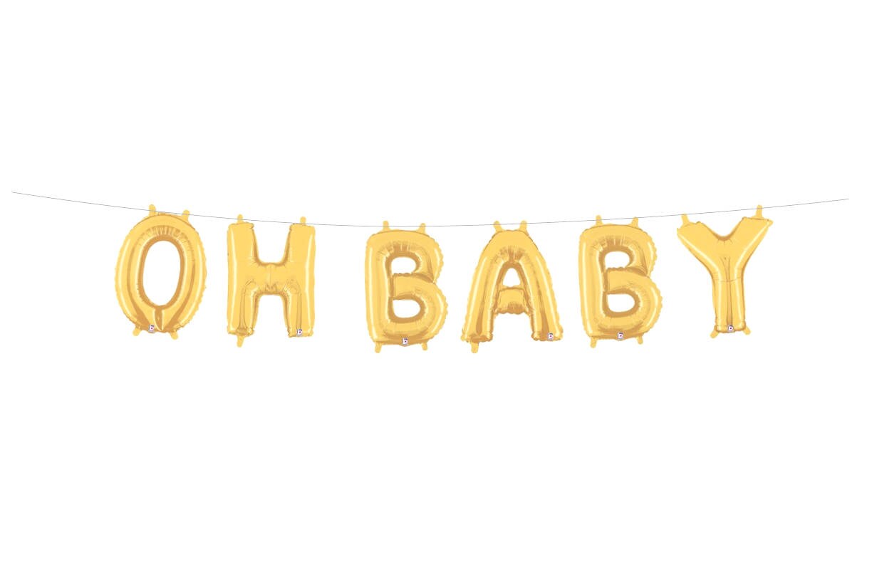 oh baby balloons letter balloons banner baby shower banner etsy baby banner