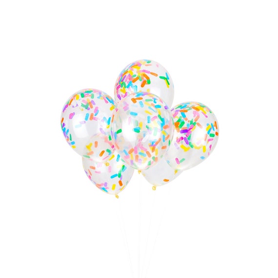 Sprinkles Confetti Balloon Pack - 6 pre-filled confetti balloons, Handmade with Happiness® in the USA Il_570xn
