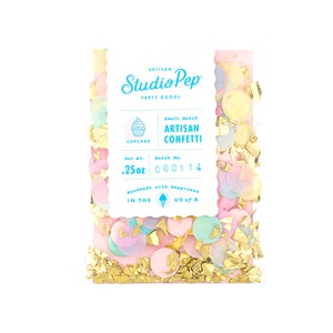 Festa de Sorvete Pastel, Decorações para Festa de Sorvete, Decoração para Festa com Granulado - Confete de Cupcake