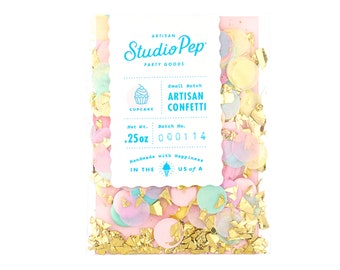 Pastel Ice Cream Party, Ice Cream Party Decorations, Sprinkle Party Decor - Cupcake Confetti